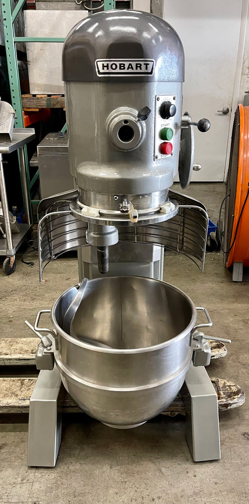 Hobart H600T 60 qt Bowlguard mixer comes with stainless steel bowl and 1 attachment