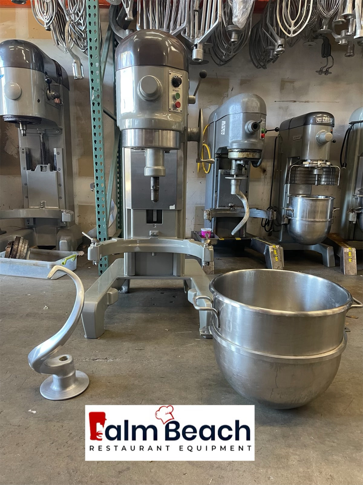 Hobart H600t 60 quart mixer w timer comes with stainless steel bowl and one attachment